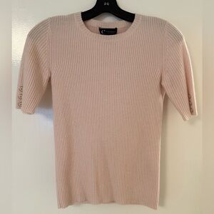 C By Bloomingdale's Blush-Colored Cashmere Sweater